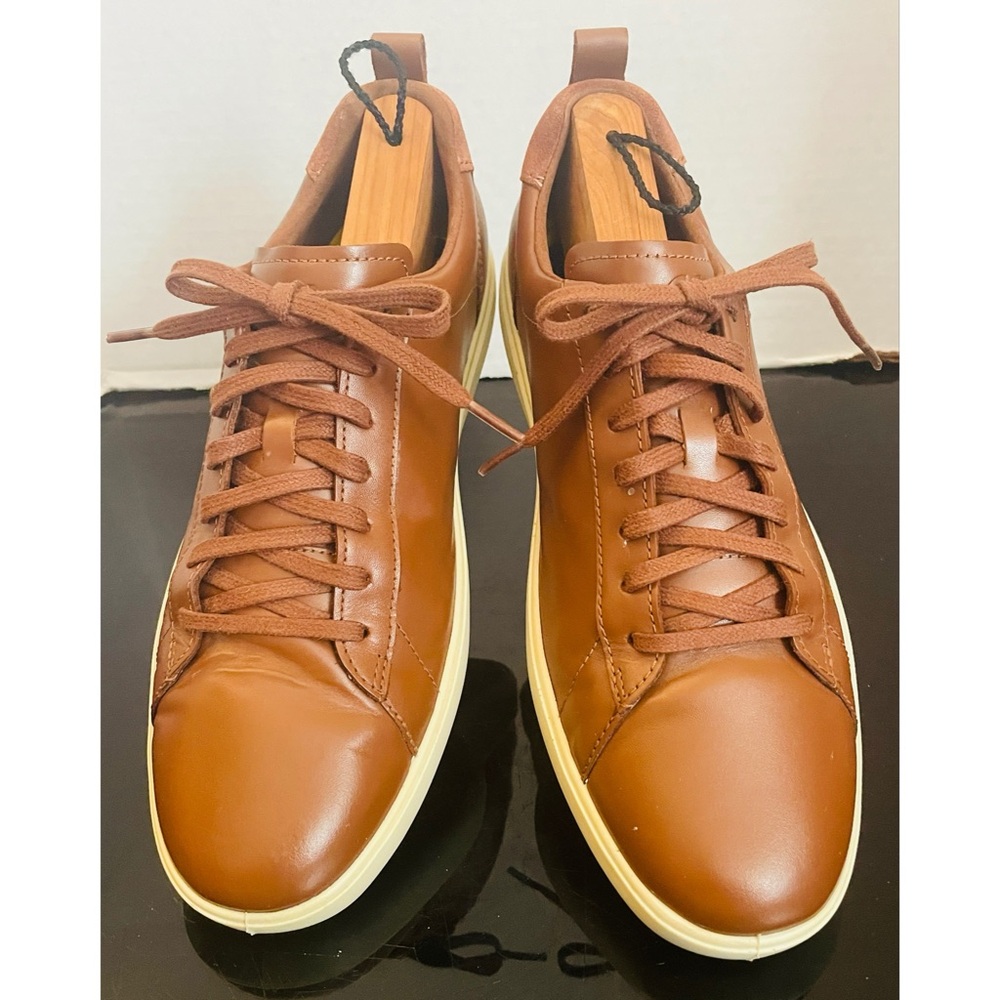 COLE HAAN Grand Plus Crosscourt Brown Tan Leather Sneaker C36924 Mens Size 10M